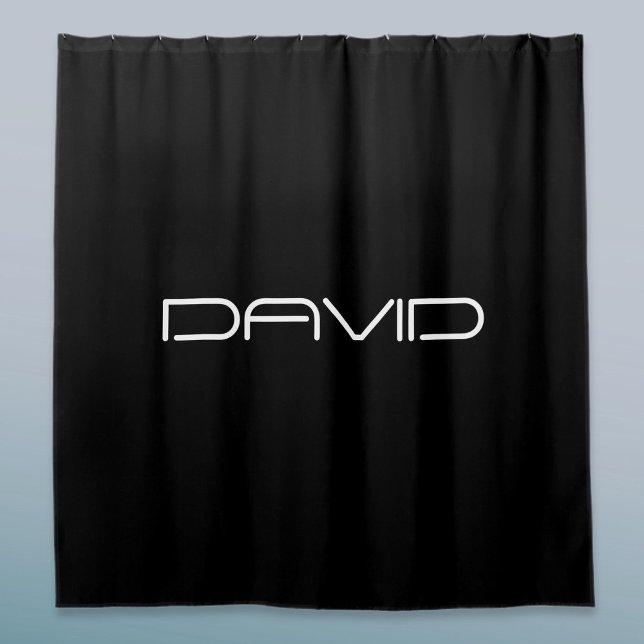 Your Name | Cool Stylised Customisable Text Shower Curtain (Creator Uploaded)