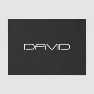 Your Name Cool Stylised Customisable Text Tissue Paper