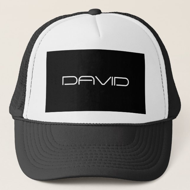 Your Name | Cool Stylised Customisable Text Trucker Hat (Front)