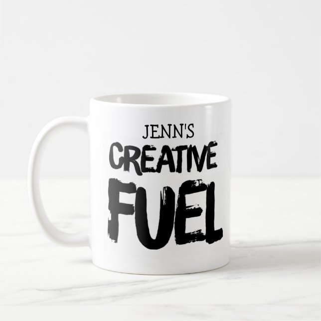 Your Name Creative Fuel Coffee Mug (Left)