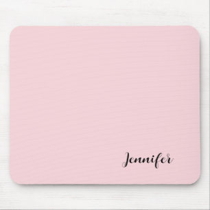 Your Name Custom Pastel Pink Mouse Mat