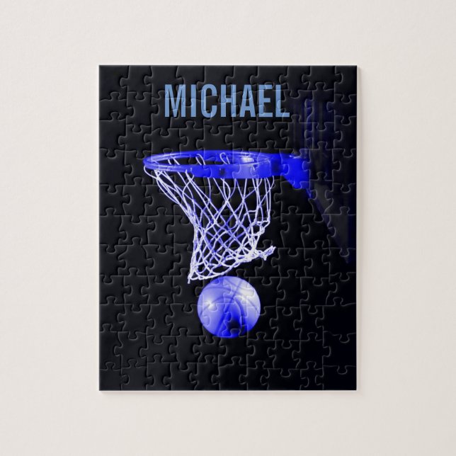 Your Name Customisable Basketball Artwork Pop Art Jigsaw Puzzle (Vertical)