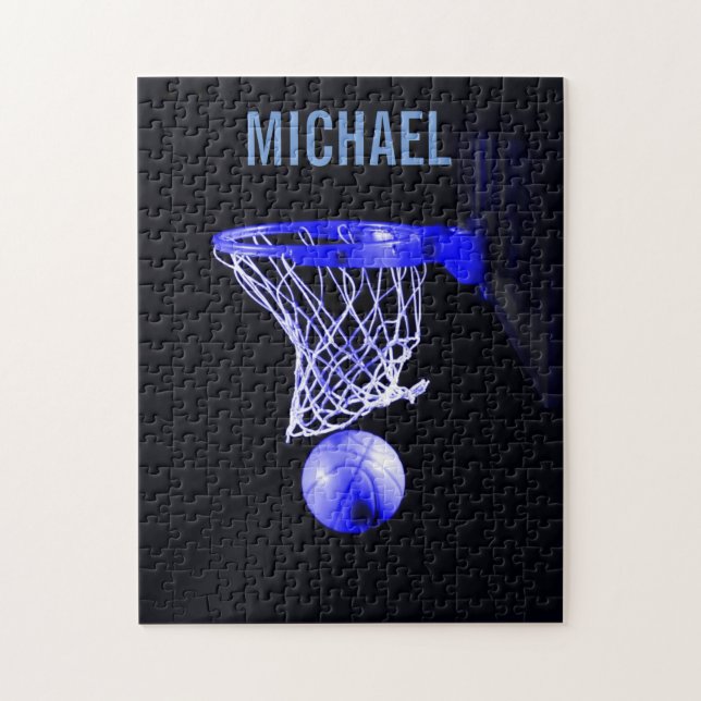 Your Name Customisable Basketball Artwork Pop Art Jigsaw Puzzle (Vertical)