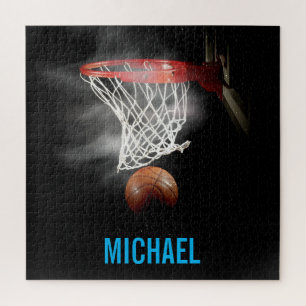 Your Name Customisable Basketball Artwork Pop Art Jigsaw Puzzle