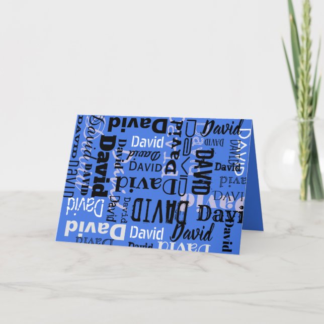 Your NAME Customisable Greeting Thank You Card (Front)