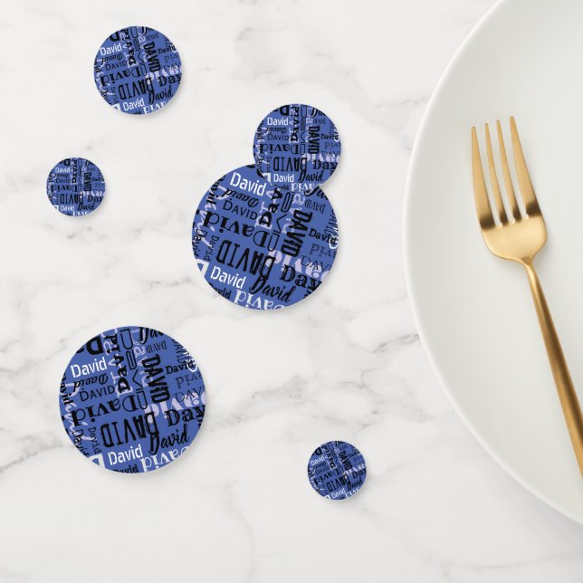 Your NAME Customisable Party Confetti Blue Mans (Group)
