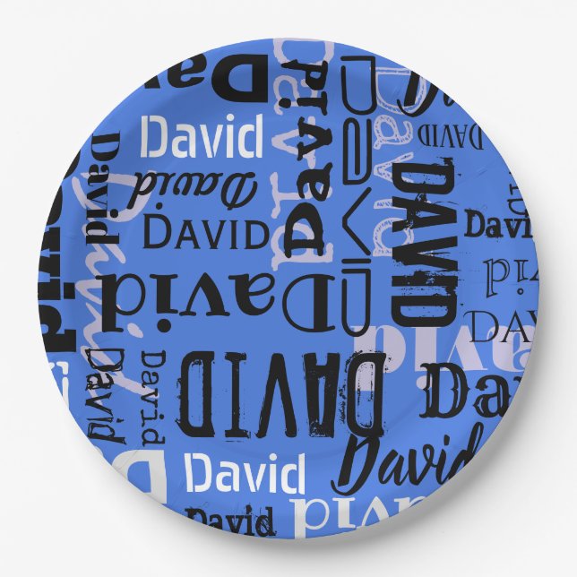 Your NAME Customisable Party Plates Table Serving  (Front)