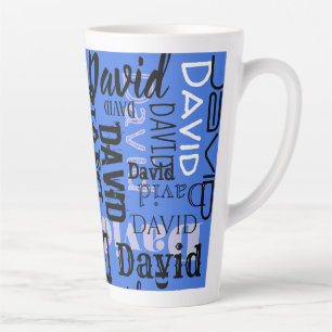 Your NAME Customisable Water Ceramic Drinkware Latte Mug