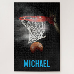 Your Name Customizable Basketball Artwork Pop Art Jigsaw Puzzle