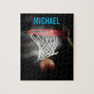 Your Name Customizable Basketball Artwork Pop Art Jigsaw Puzzle