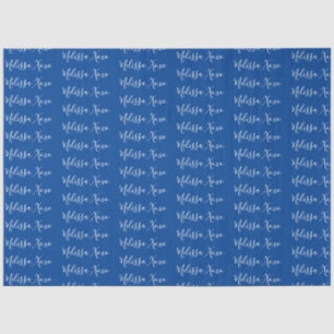Your Name Dark Blue Tissue Paper