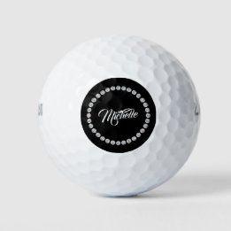 Your Name / Diamond Circle Illustration Golf Balls
