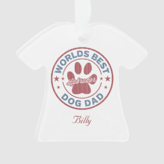 Your Name Dog Dad Labrador Ugly Sweater Ornament