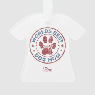 Your Name Dog Mum Beagle Ugly Sweater Ornament