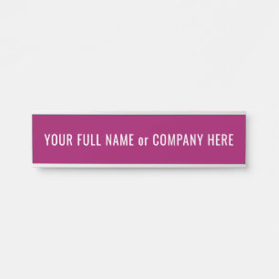 Your Name Door Sign Example Custom Colors and Font