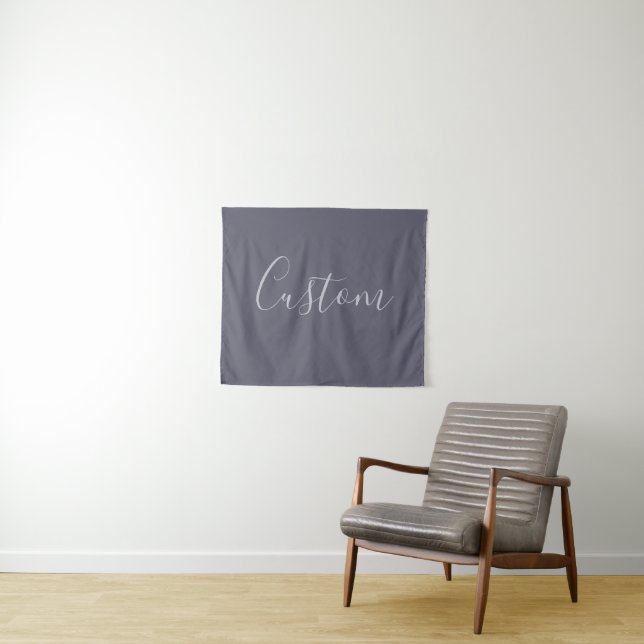 Your Name | Elegant Lavender Script on Hazy Purple Tapestry (In Situ (Horizontal))