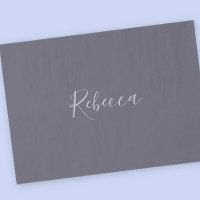 Your Name | Elegant Lavender Script on Hazy Purple