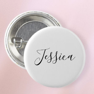 Your Name   Elegant Script 3 Cm Round Badge