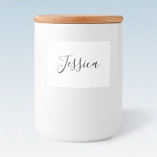 Your Name   Elegant Script Food Label