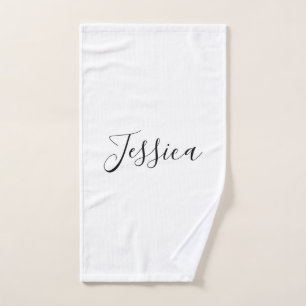 Your Name Elegant Script Hand Towel