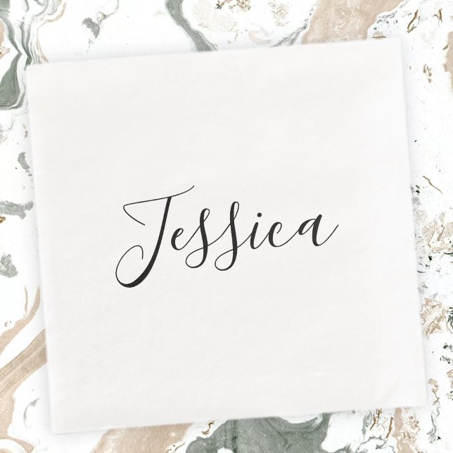 Your Name | Elegant Script Napkin (Creator Uploaded)