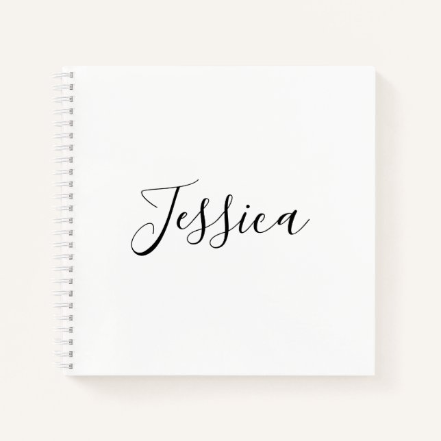 Your Name | Elegant Script Notebook (Front)