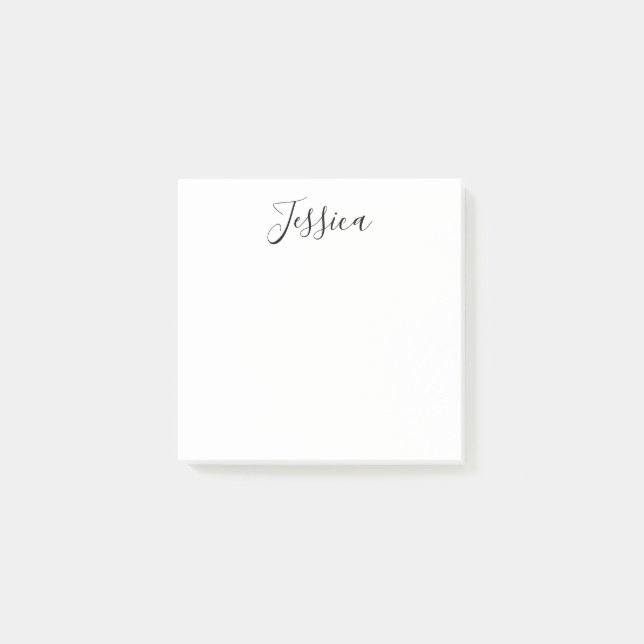 Your Name | Elegant Script Post-it Notes (Front)