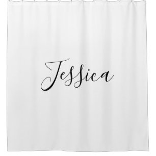 Your Name   Elegant Script Shower Curtain