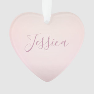 Your Name Elegant Script Soft Ombre Ornament