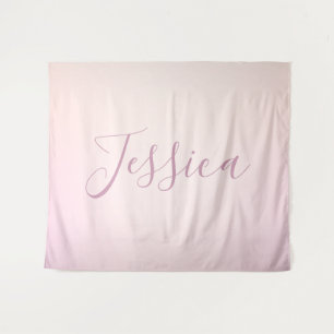 Your Name Elegant Script Soft Ombre Tapestry