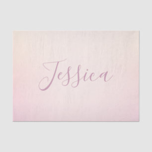 Your Name   Elegant Script Soft Ombre Tissue Paper