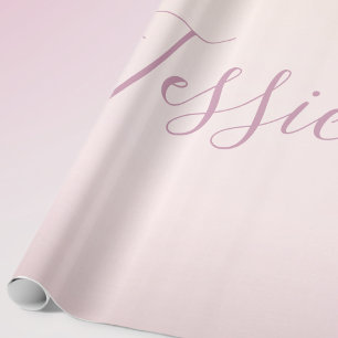 Your Name   Elegant Script Soft Ombre Wrapping Paper