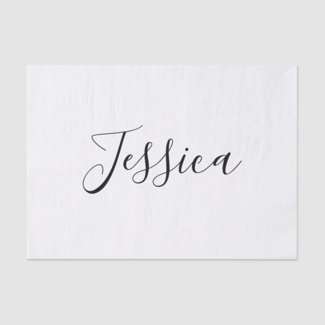 Your Name | Elegant Script Tissue Paper (Front)