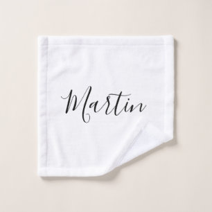 Your Name   Elegant Script Wash Cloth
