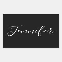 Your Name | Elegant White Script on Black