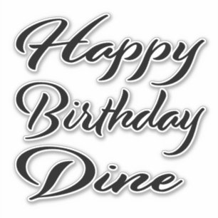 Your name first name black Sticker birthday