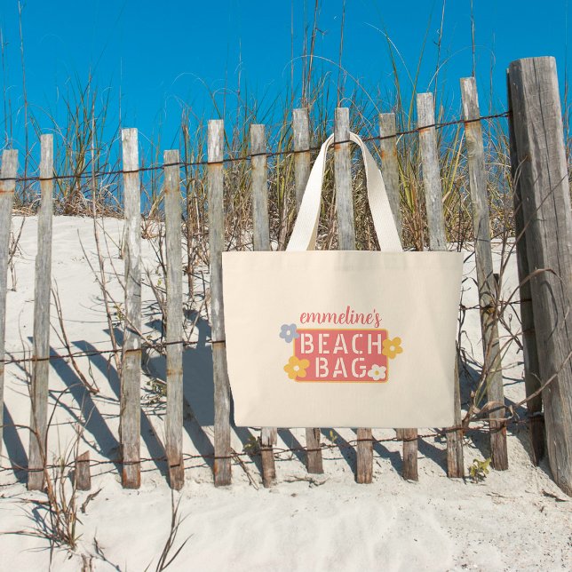 Your Name Flowered Beach Bag (Creator Uploaded)