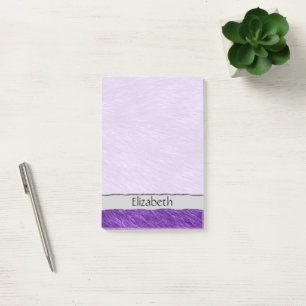 Your Name - Fluffy Fur, Fur Texture - Purple Post-it Notes