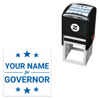 Your Name for Governor Custom Text Stars Election Self-inking Stamp