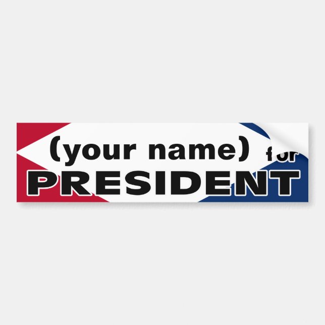Your Name for President Sticker (Front)