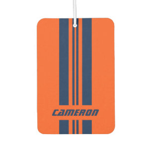 Your Name Fully Custom Colours Racing Stripes 1 Car Air Freshener