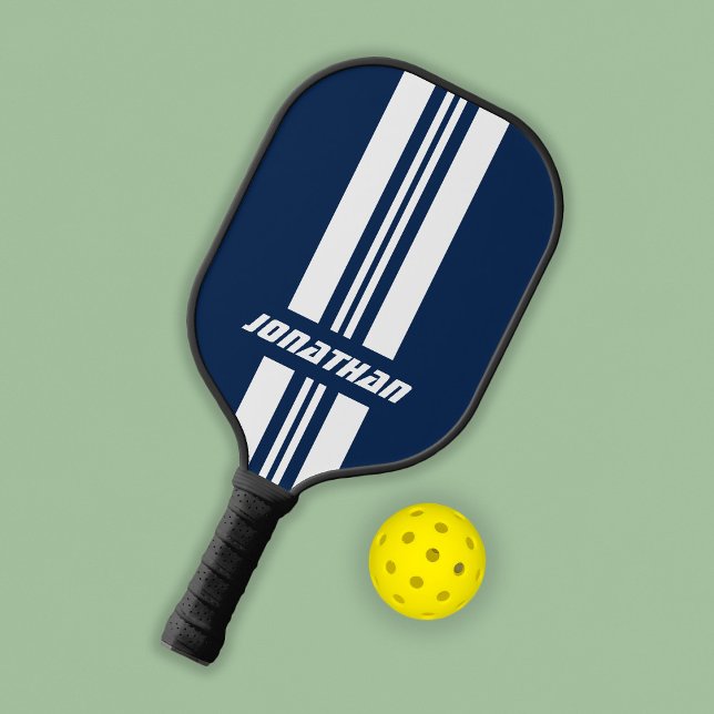 Your Name Fully Custom Colours Racing Stripes 1 Pickleball Paddle (Creator Uploaded)