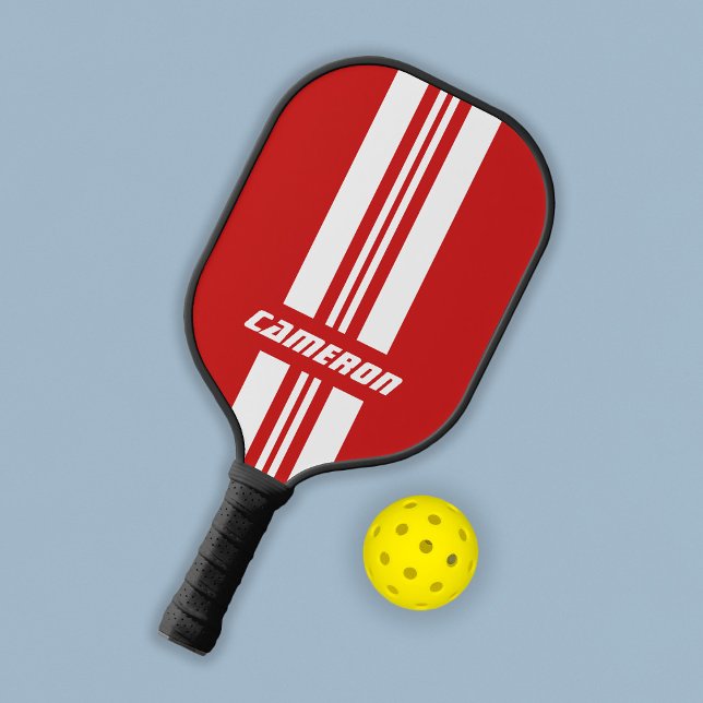 Your Name Fully Custom Colours Racing Stripes 1 Pickleball Paddle (Creator Uploaded)