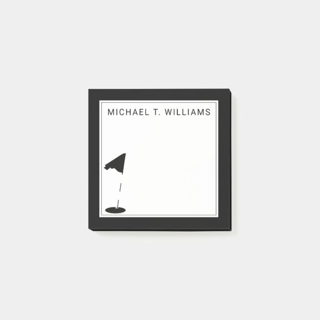 Your Name | Golf Flag Post-it Notes (Front)