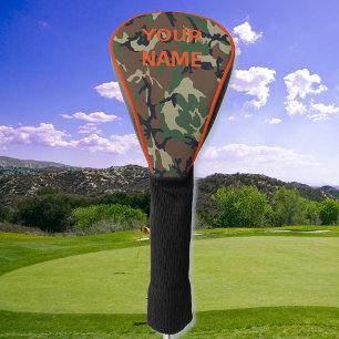 YOUR NAME Golf Head Cover Camo Personalise