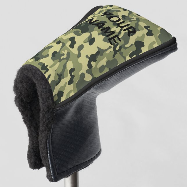YOUR NAME Golf Head Cover Camo Personalise (3/4 Front)