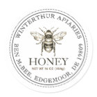 Your Name Here Editable White Honey Jar Bee Label