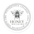 Your Name Here Editable White Honey Jar Bee Label