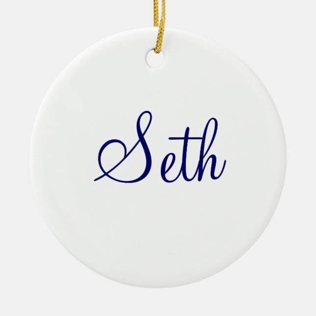 Your Name HERE Nantucket Ceramic Tree Decoration (Front)