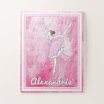 Your Name Here Pink Ballerina Dancer Girl Puzzle<br><div class="desc">Perfect for your little Ballerina this Christmas. Personalise with her name!</div>